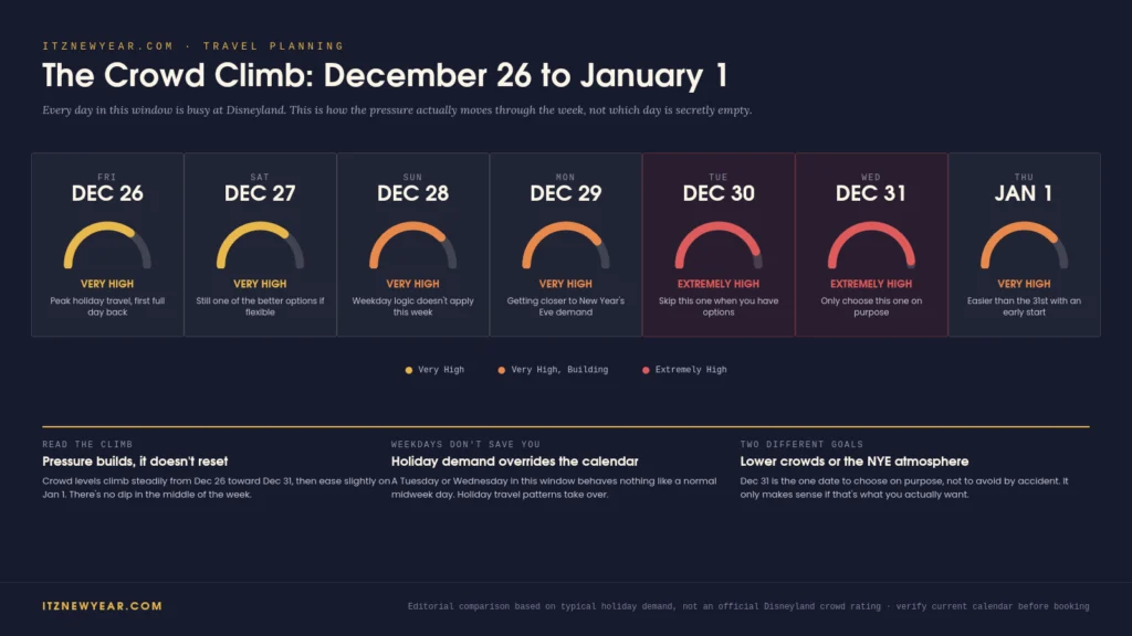 Best Day to Visit Disneyland Between Christmas and New Year's
