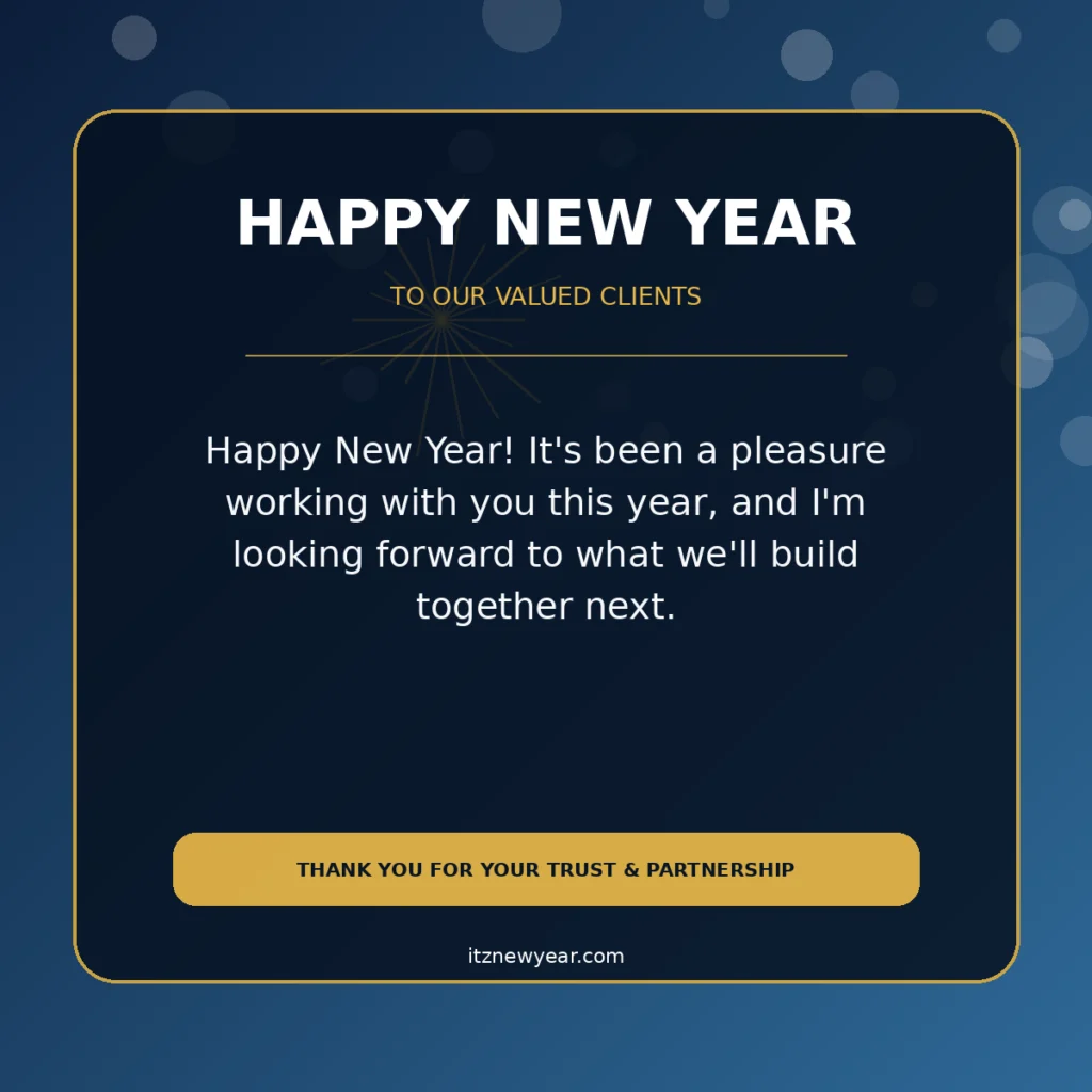 Happy New Year Message for Clients