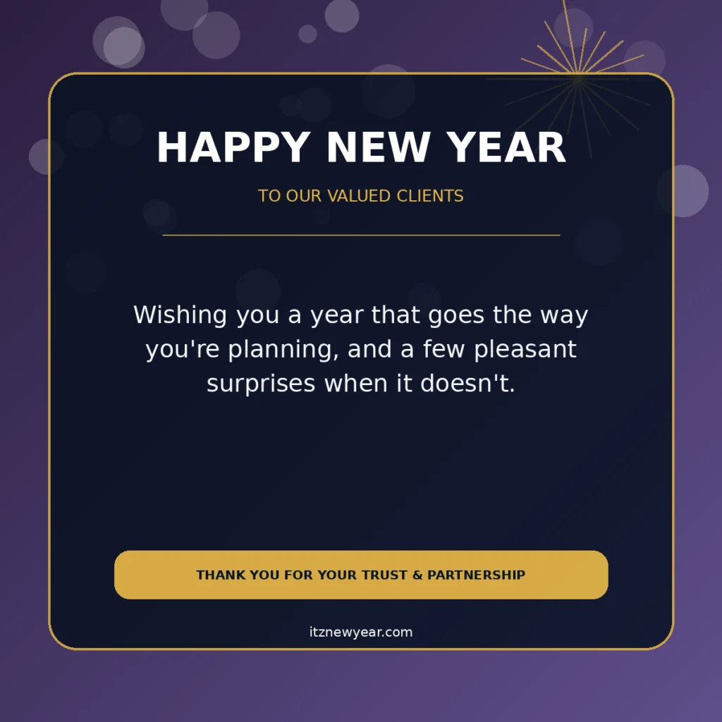 Happy New Year Message for Clients