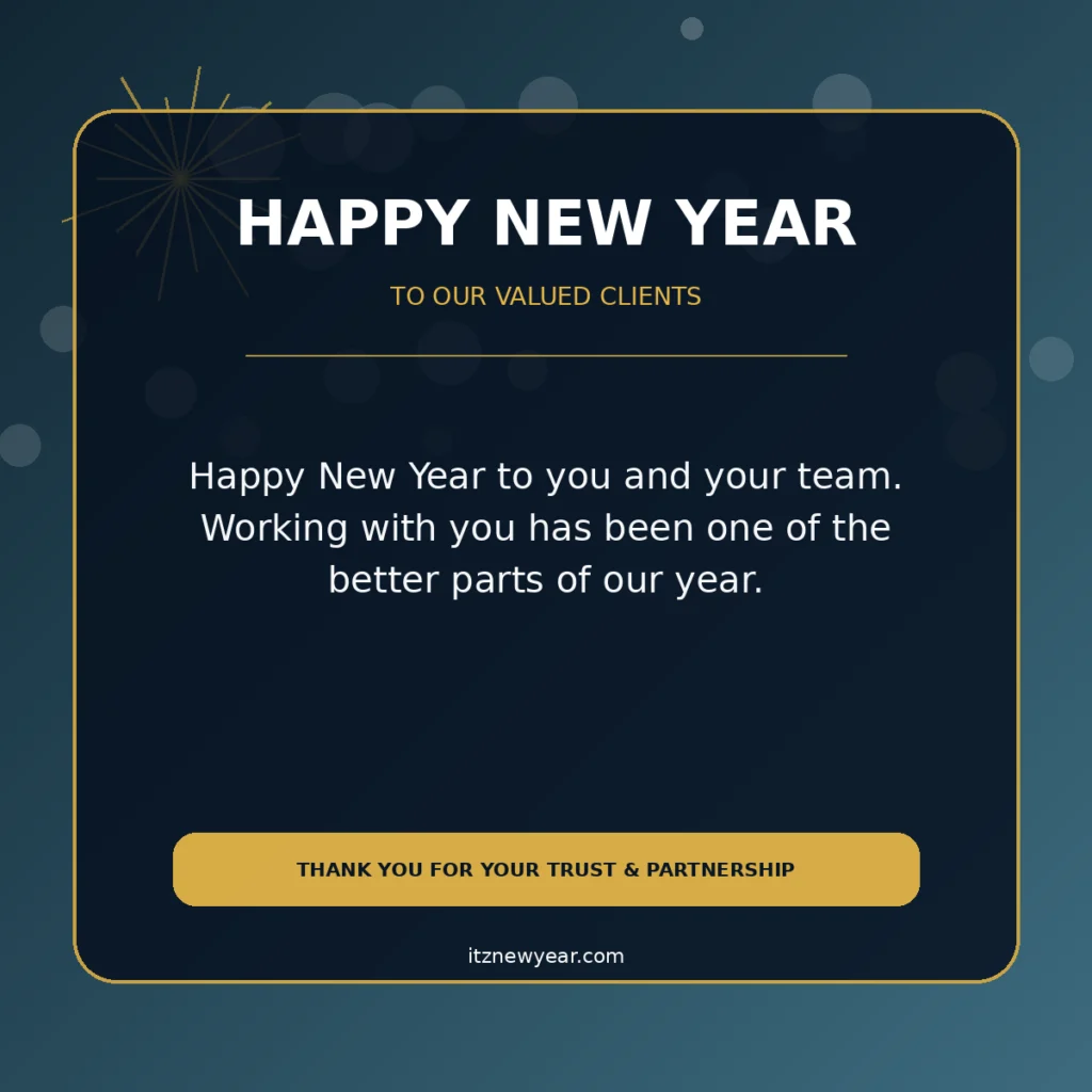 Happy New Year Message for Clients