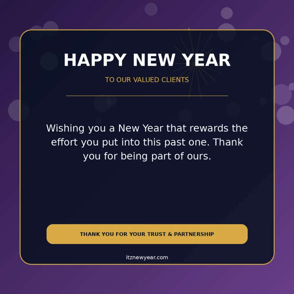 Happy New Year Message for Clients