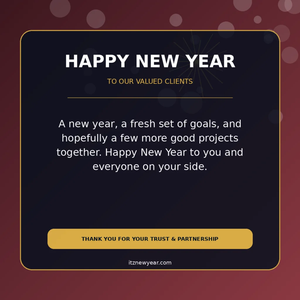 Happy New Year Message for Clients