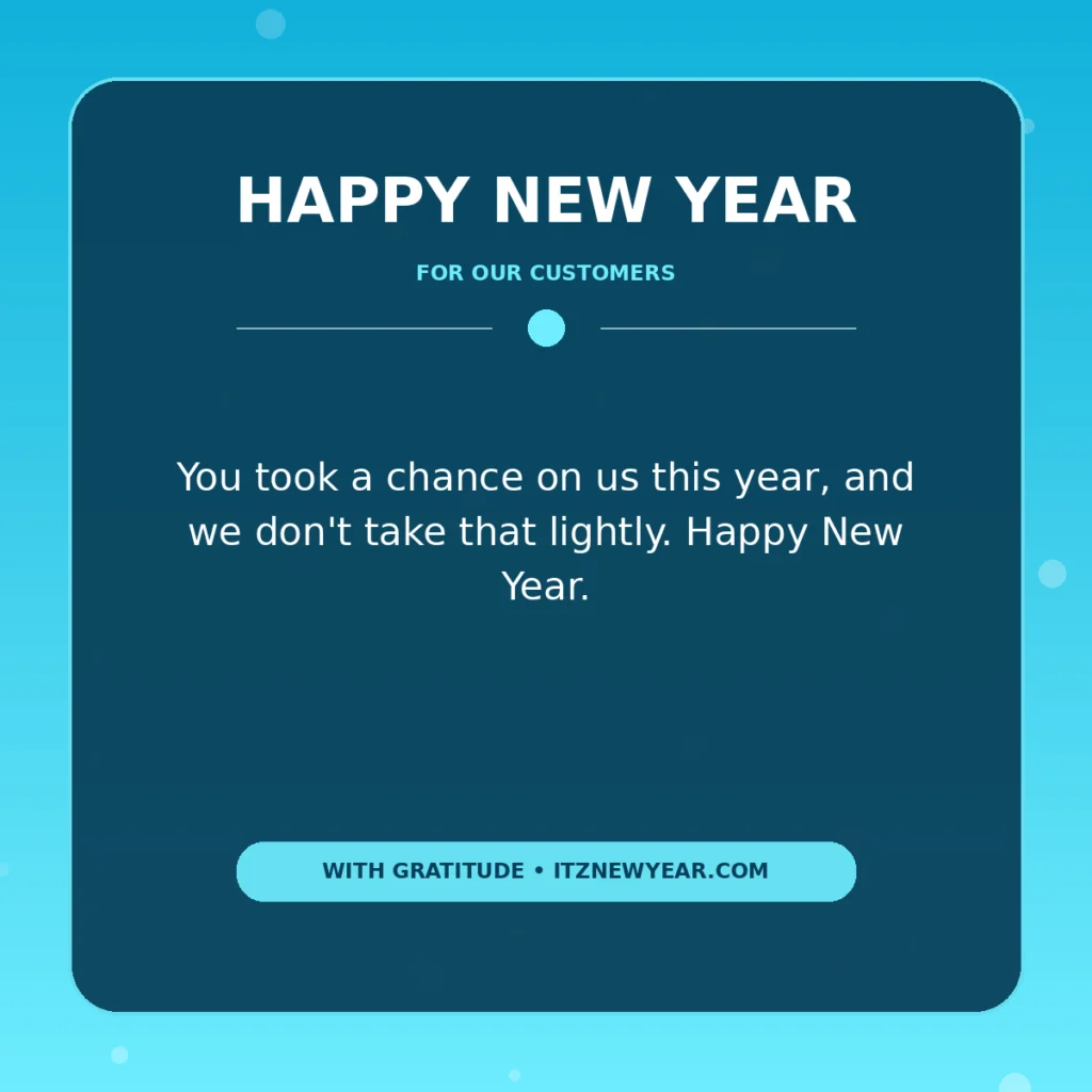 New Year Wishes for Customers
