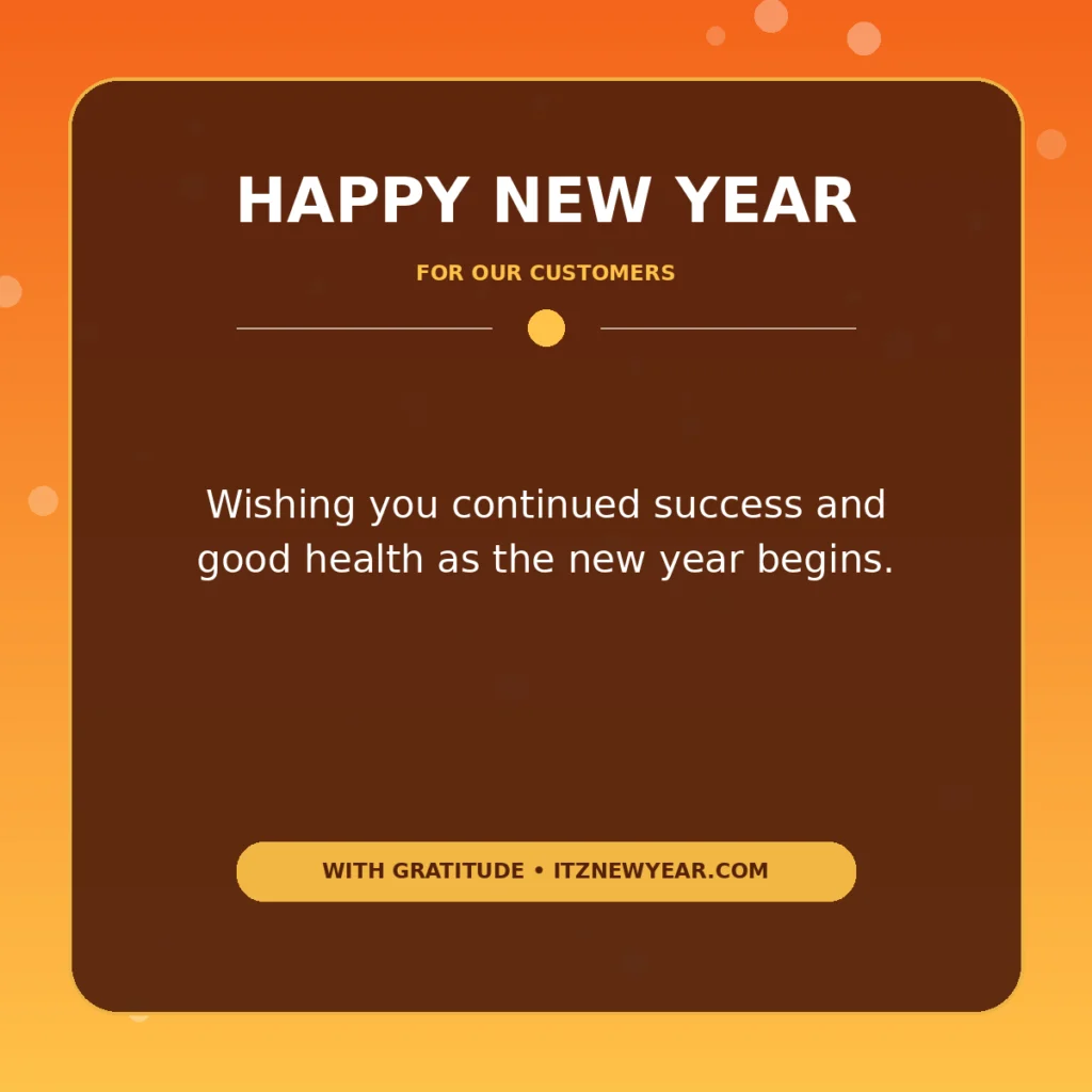 New Year Wishes for Customers