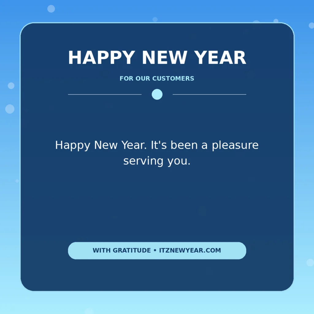 New Year Wishes for Customers