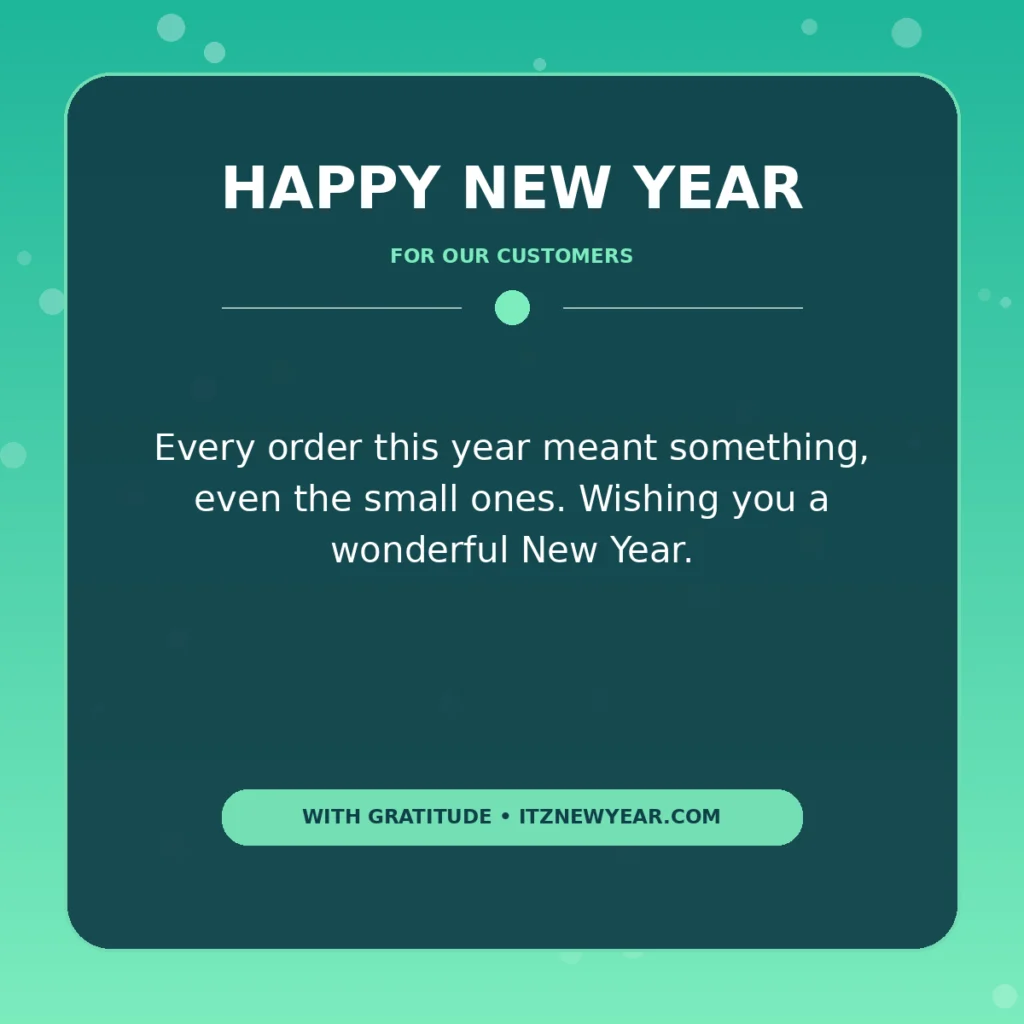 New Year Wishes for Customers