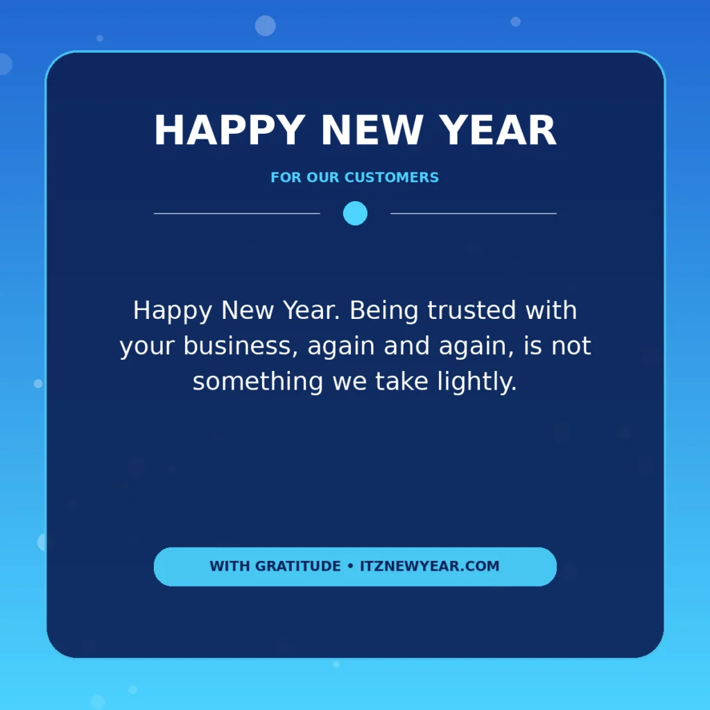 New Year Wishes for Customers