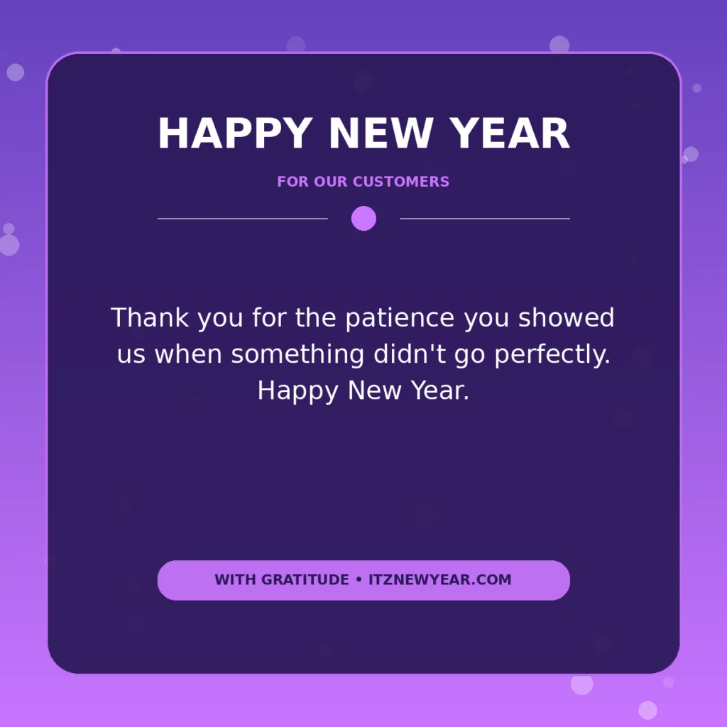 New Year Wishes for Customers