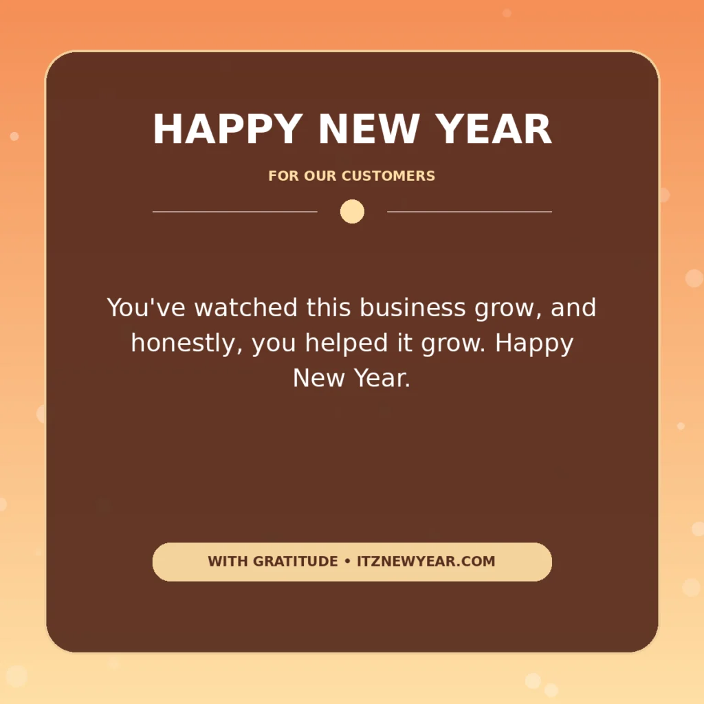 New Year Wishes for Customers