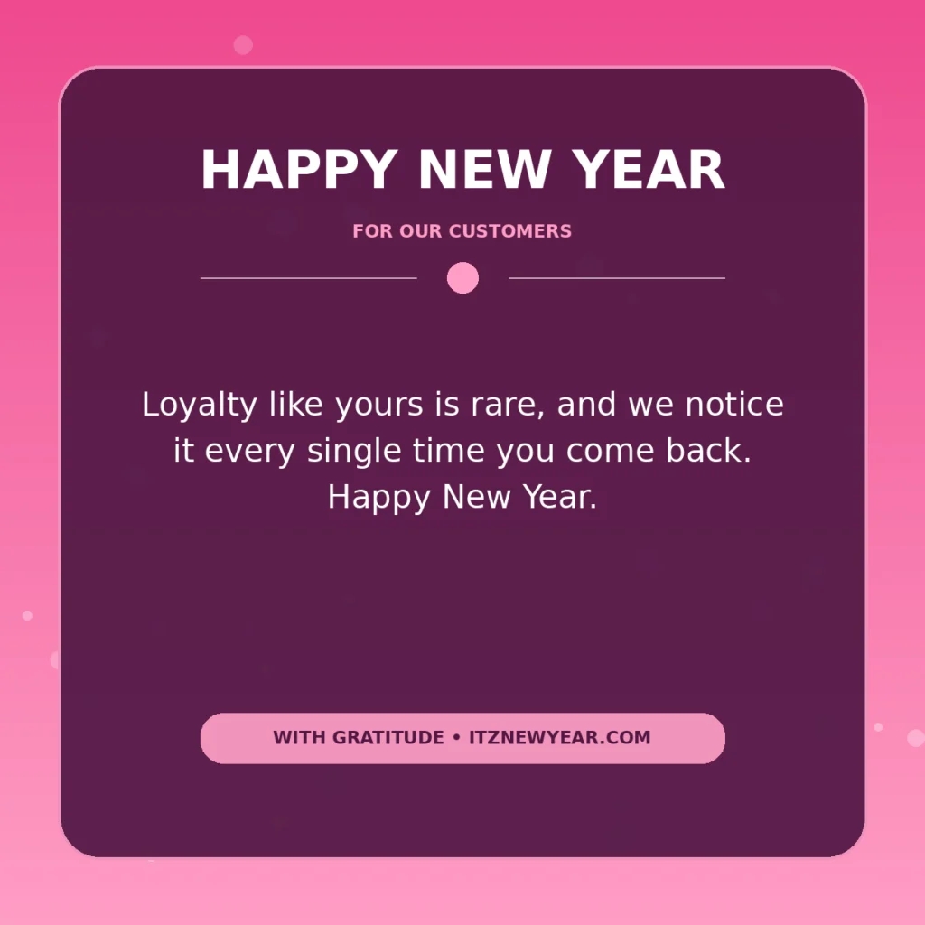 New Year Wishes for Customers