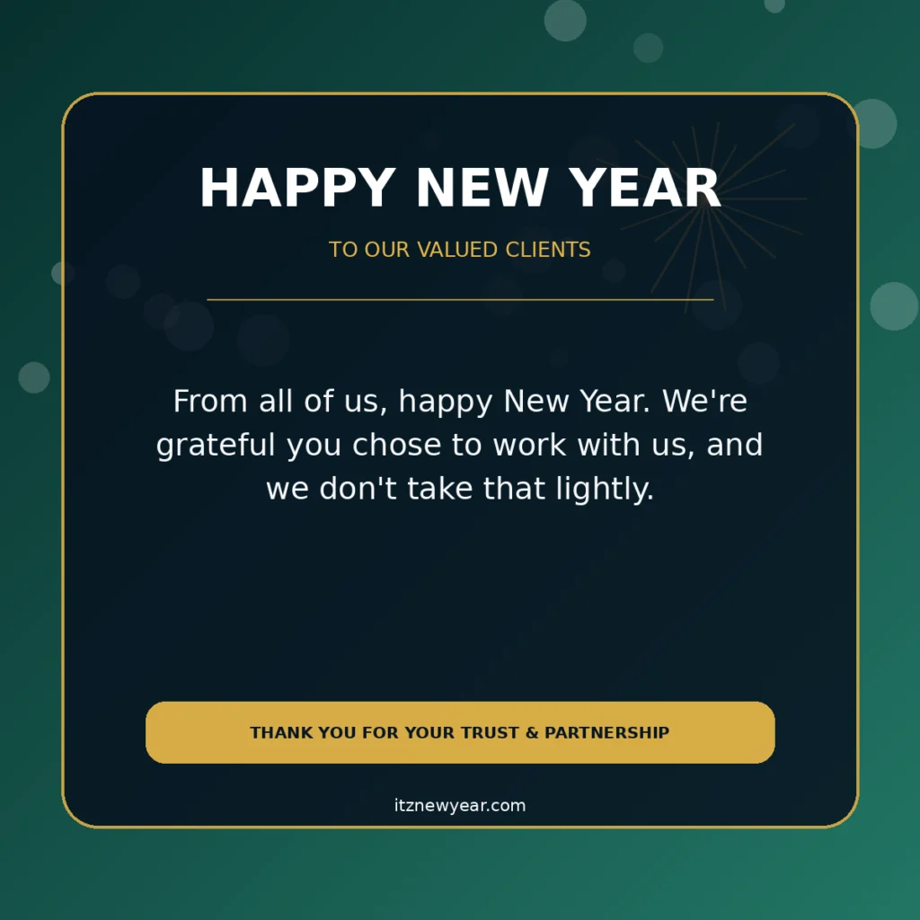 Happy New Year Message for Clients