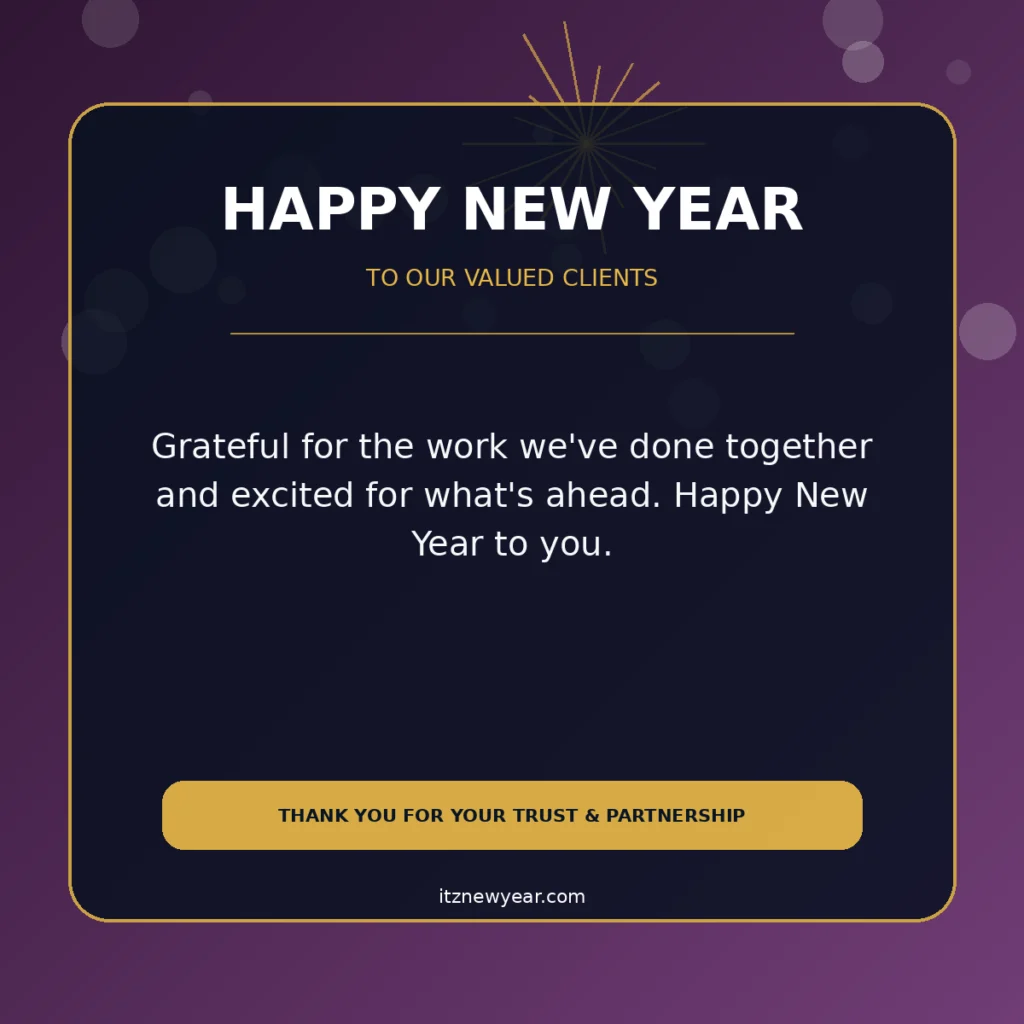 Happy New Year Message for Clients