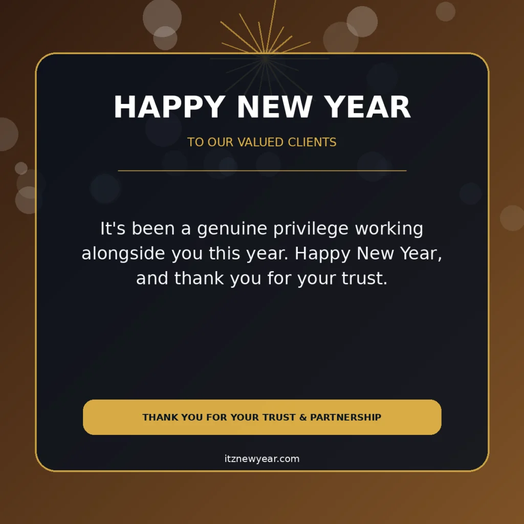 Happy New Year Message for Clients