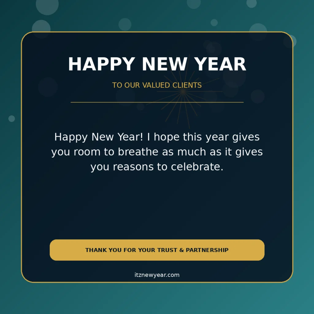 Happy New Year Message for Clients
