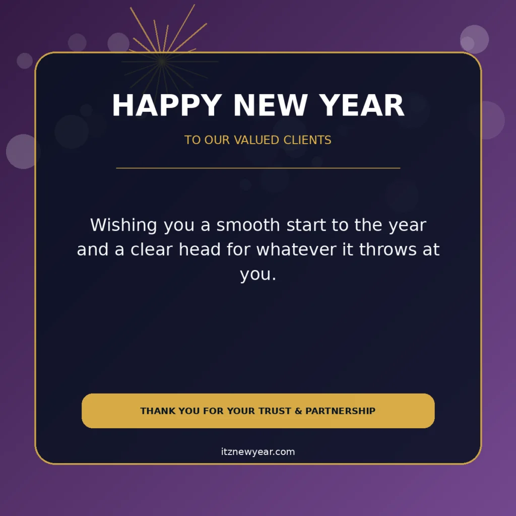 Happy New Year Message for Clients