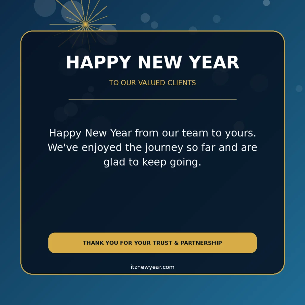 Happy New Year Message for Clients