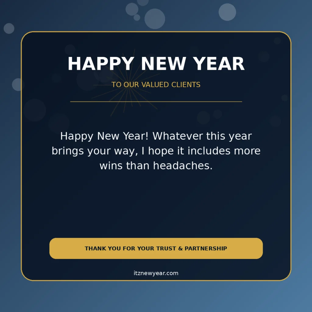 Happy New Year Message for Clients