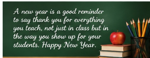 New Year Teacher Wishes