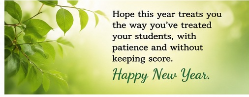New Year Teacher Wishes