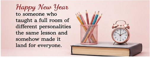 New Year Teacher Wishes