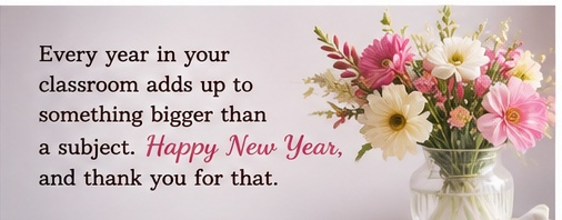 New Year Teacher Wishes