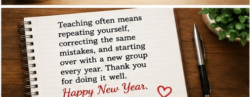 New Year Teacher Wishes