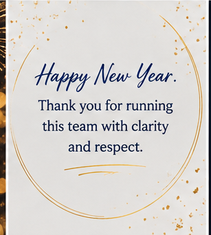 New Year Message to Boss