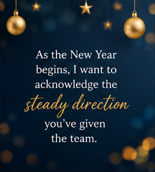 New Year Message to Boss