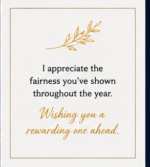 New Year Message to Boss