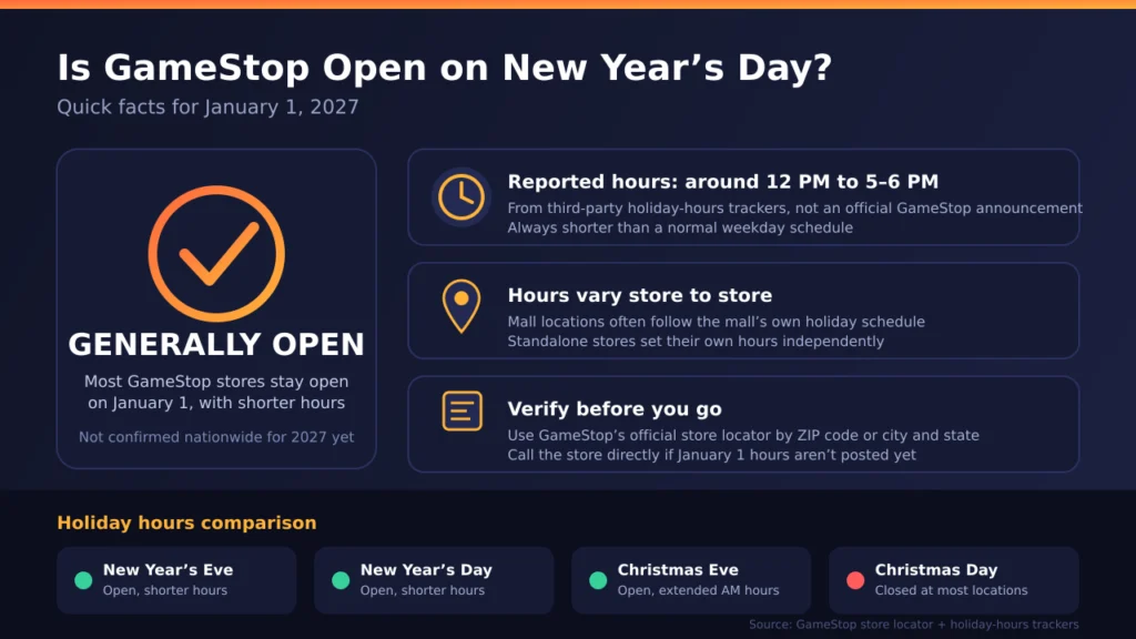 Is GameStop Open on New Year's Day