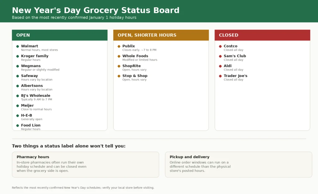 What Grocery Stores Are Open on New Year's Day