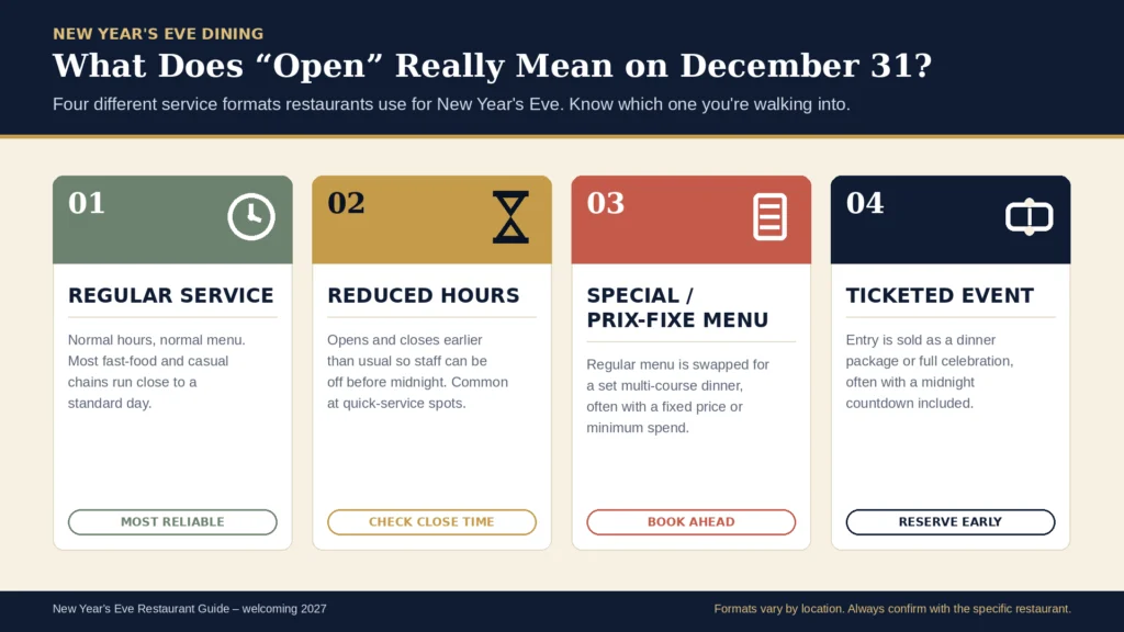 What Restaurants Are Open on New Year's Eve