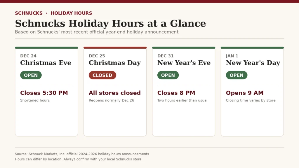 Is Schnucks Open on New Year's Day